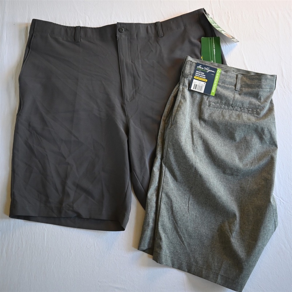 Ben Hogan 44x9.5" Gray Stretch Performance Golf Mens‎ Shorts
